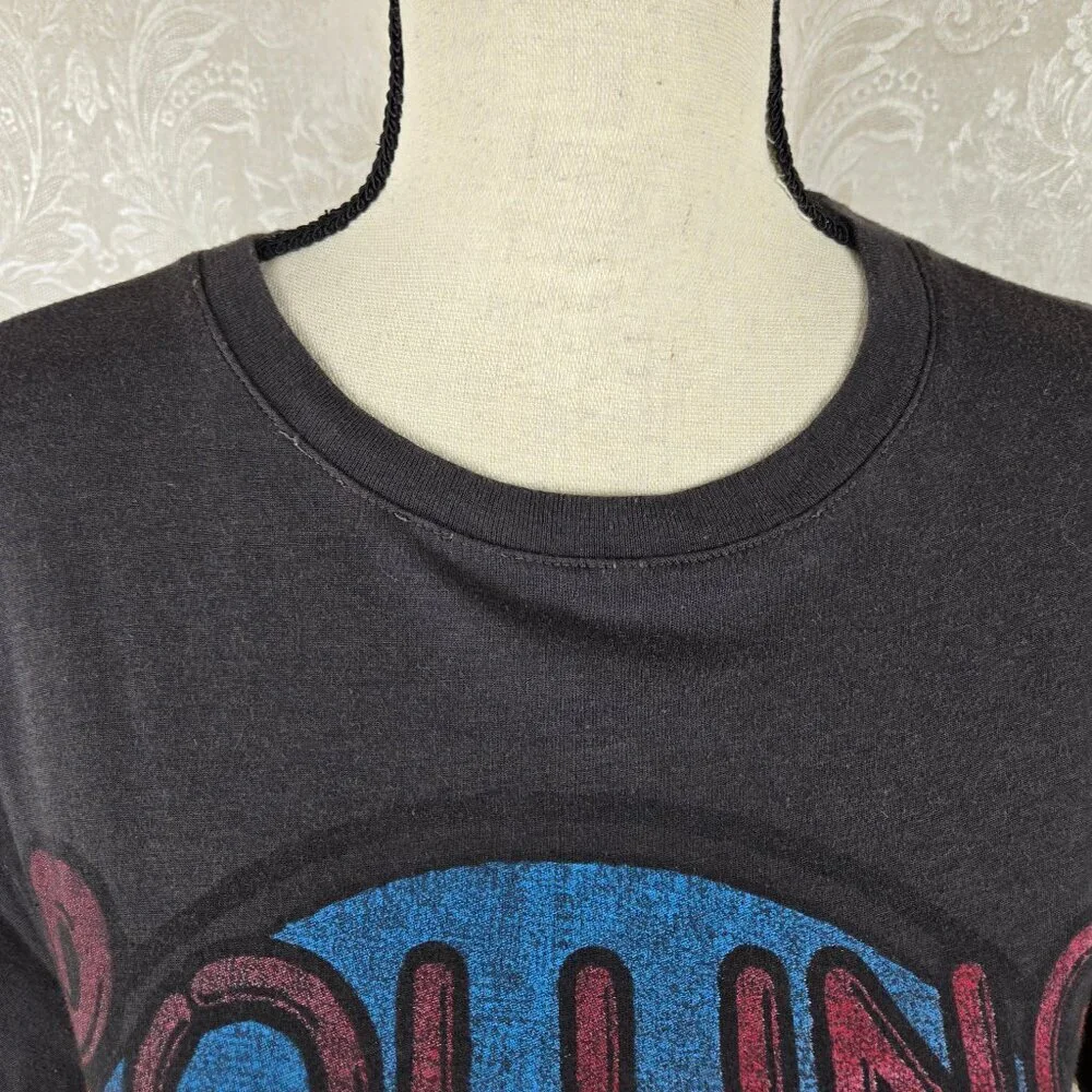 Daydreamer by Free People Size Small Gray Rolling Stones Tshirt Short Sleeve